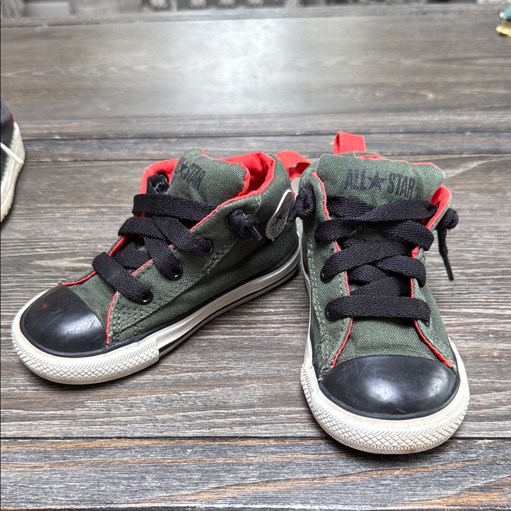 Black & Green Toddler Chucks
